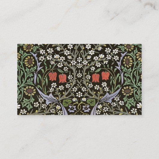 William Morris -  Blackthorn Pattern Visitekaartje (Achterkant)