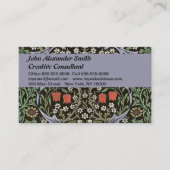 William Morris -  Blackthorn Pattern Visitekaartje (Voorkant)