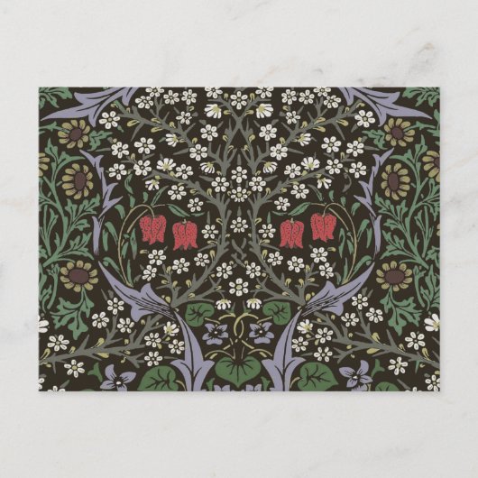 William Morris Blackthorn Tapestry Floral Briefkaart (Voorkant)