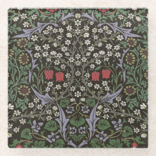 William Morris Blackthorn Tapestry Floral Glazen Onderzetter
