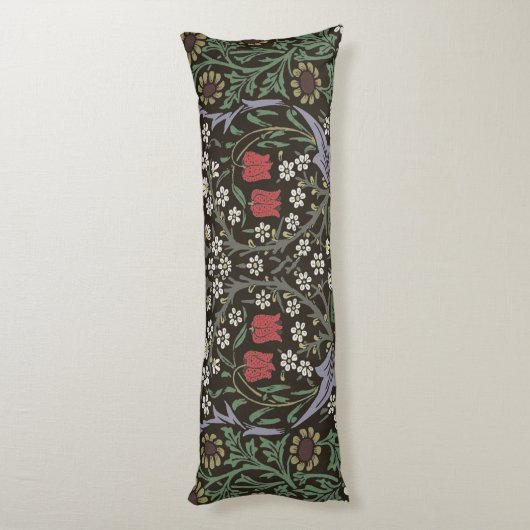 William Morris Blackthorn Tapestry Floral Lichaamskussen (Achterkant (Verticaal))