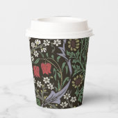 William Morris Blackthorn Tapestry Floral Papieren Bekers (Achterkant)