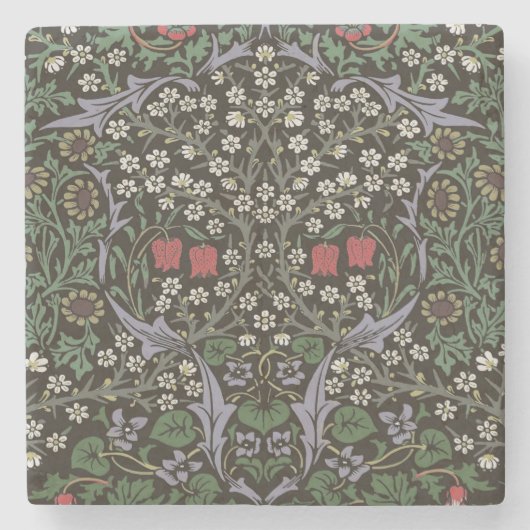 William Morris Blackthorn Tapestry Floral Stenen Onderzetter (Voorkant)