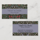 William Morris Blackthorn Tapestry Floral Visitekaartje (Voorkant / Achterkant)