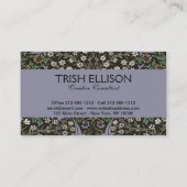 William Morris Blackthorn Tapestry Floral Visitekaartje (Achterkant)