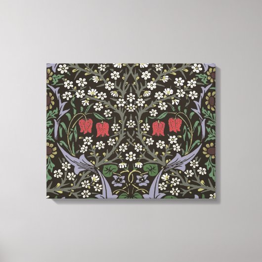 William Morris Blackthorn Tapijt Bloemstuk Canvas Afdruk (Voorkant)