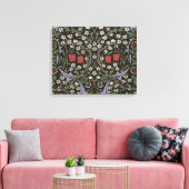 William Morris Blackthorn Tapijt Bloemstuk Canvas Afdruk (Insitu (Woonkamer))