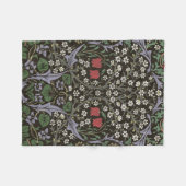 William Morris Blackthorn Tapijt Bloemstuk Fleece Deken (Voorkant (Horizontaal))