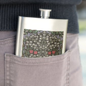 William Morris Blackthorn Tapijt Bloemstuk Heupfles (Voorbeeld)