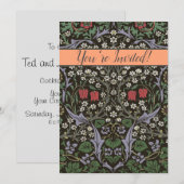 William Morris Blackthorn Tapijt Bloemstuk Kaart (Voorkant / Achterkant)