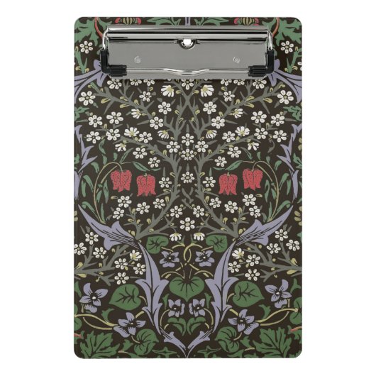 William Morris Blackthorn Tapijt Bloemstuk Mini Klembord (Voorkant)