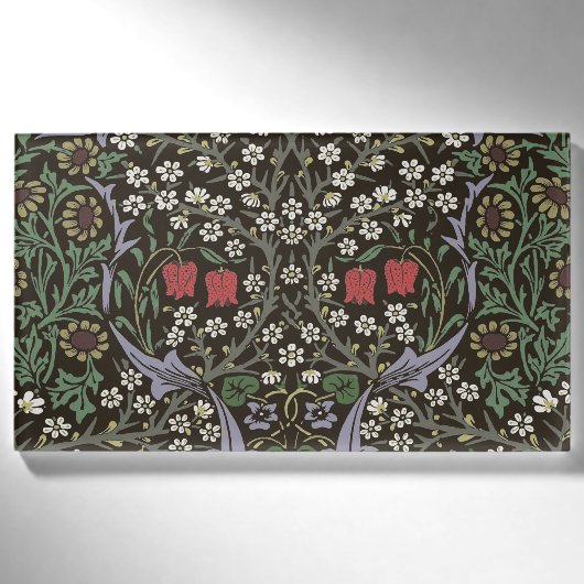 William Morris Blackthorn Tapijt Bloemstuk Naambadge (Voorkant)