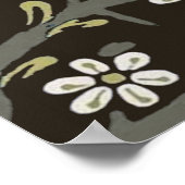 William Morris Blackthorn Tapijt Bloemstuk Poster (Hoek)