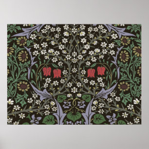 William Morris Blackthorn Tapijt Bloemstuk Poster