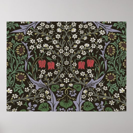William Morris Blackthorn Tapijt Bloemstuk Poster (Voorkant)