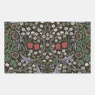 William Morris Blackthorn Tapijt Bloemstuk Rechthoekige Sticker