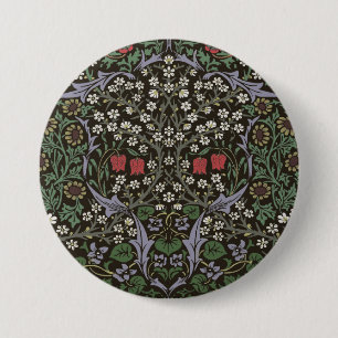 William Morris Blackthorn Tapijt Bloemstuk Ronde Button 7,6 Cm