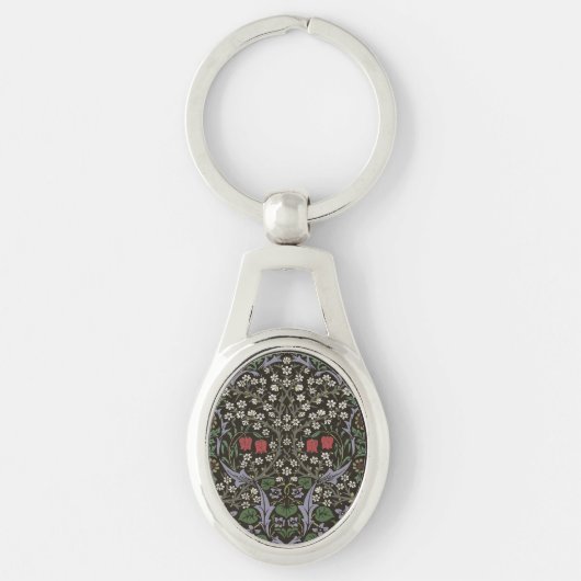 William Morris Blackthorn Tapijt Bloemstuk Sleutelhanger (Voorkant)
