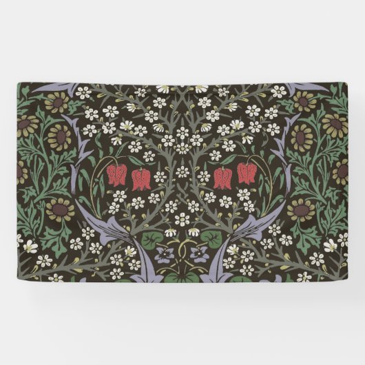 William Morris Blackthorn Tapijt Bloemstuk Spandoek (Horizontaal)