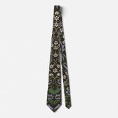 William Morris Blackthorn Tapijt Bloemstuk Stropdas (Voorkant)