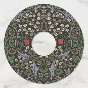 William Morris Blackthorn Tapijt Bloemstuk Wijnglaslabel
