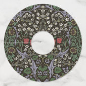 William Morris Blackthorn Tapijt Bloemstuk Wijnglaslabel (Achterkant)
