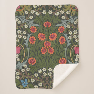 William Morris Blackthorn Tuin Bloem Klassieker Sherpa Deken