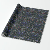 William Morris Blackthorn Victoriaans behang Cadeaupapier (Uitgerold)