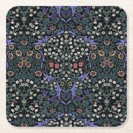 William Morris Blackthorn Victoriaans Behang Kartonnen Onderzetters (Voorkant)
