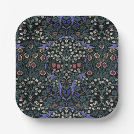 William Morris Blackthorn Victoriaans behang Papieren Bordje