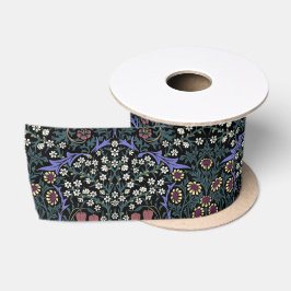 William Morris Blackthorn Victoriaans Behangpapier Satijnen Lint