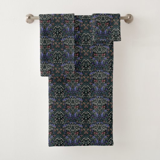 William Morris Blackthorn Victoriaans Gotisch Bad Handdoek (Insitu)