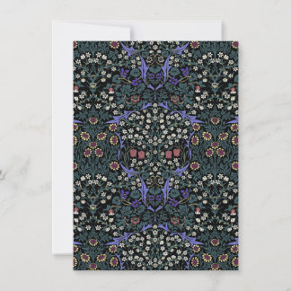 William Morris Blackthorn Victoriaanse Botanische Notitiekaartje