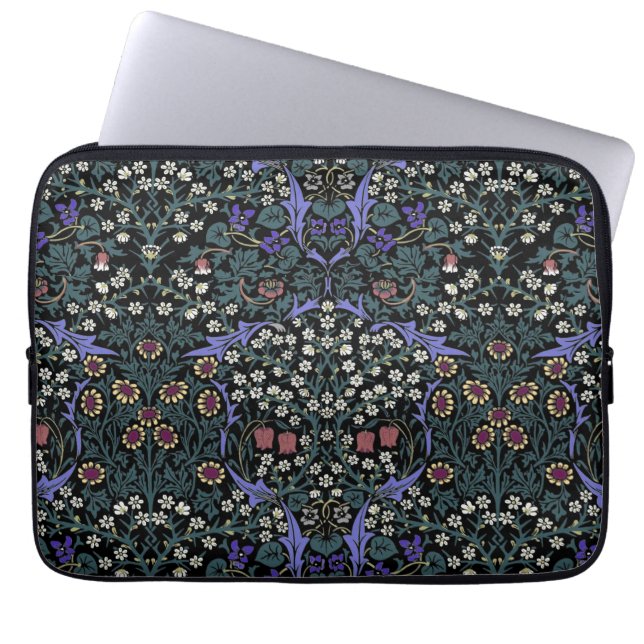 William Morris Blackthorn Victorian Wallpaper Laptop Sleeve (Voorkant)