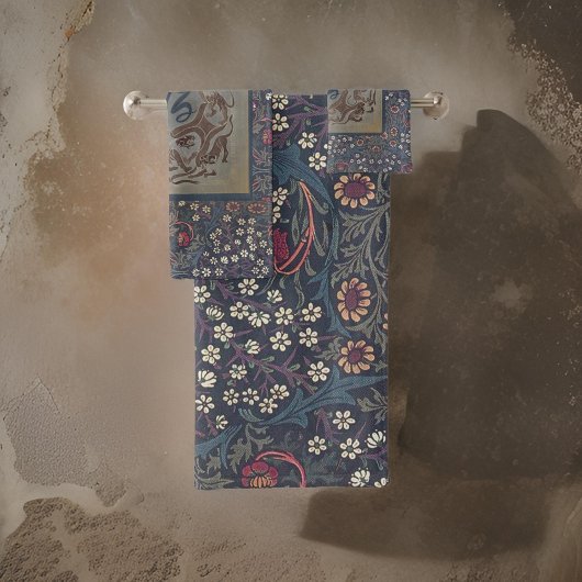 William Morris Blackthorne Monogram | Bad Handdoek