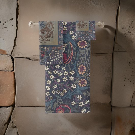 William Morris Blackthorne Monogram | Bad Handdoek