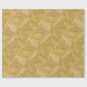 William Morris  bladergroen gouden patroon Cadeaupapier (Vlak)