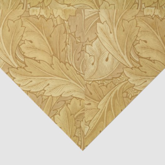 William Morris  bladergroen gouden patroon Tissuepapier (Detail)