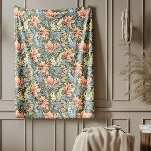 William Morris Blanket Ingewikkelde bloemmotieven Fleece Deken