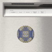 William Morris Blau en Goud Tulp Wilg Ontwerp Magneet (Insitu (Vaatwasser))