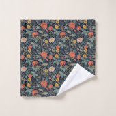 William Morris Blau Teal Arts & Crafts Bloem Bad Handdoek (Wasdoekje)