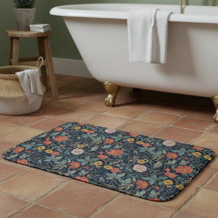 William Morris Blau Teal Arts & Crafts Bloem Badmat