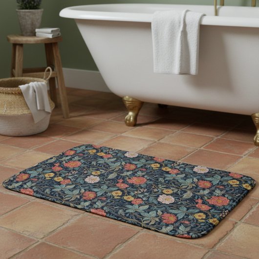 William Morris Blau Teal Arts & Crafts Bloem Badmat