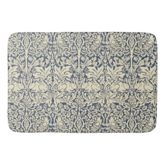 William Morris, Blauw grijs, patroon, art nouveau, Badmat (Voorkant)