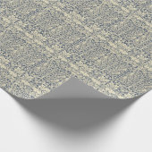 William Morris, Blauw grijs, patroon, art nouveau, Cadeaupapier (Hoek)