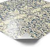 William Morris, Blauw grijs, patroon, art nouveau, Foto Afdruk (Hoek)