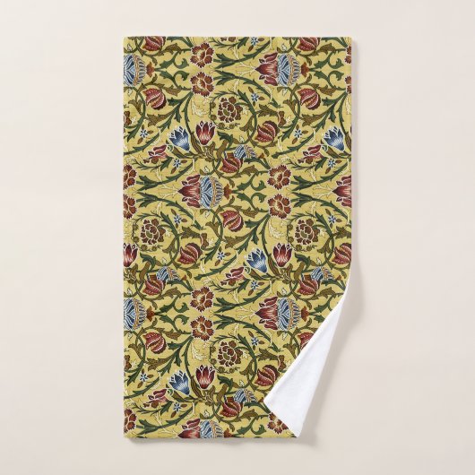 William Morris  blauw groen rood Bad Handdoek (Handdoek)