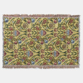 William Morris  blauw groen rood Deken (Voorkant)