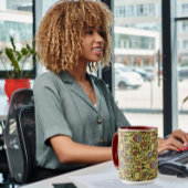 William Morris  blauw groen rood Mok