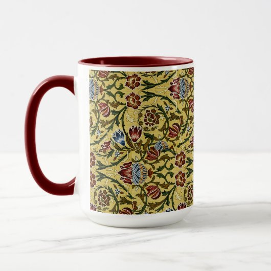 William Morris  blauw groen rood Mok (Links)